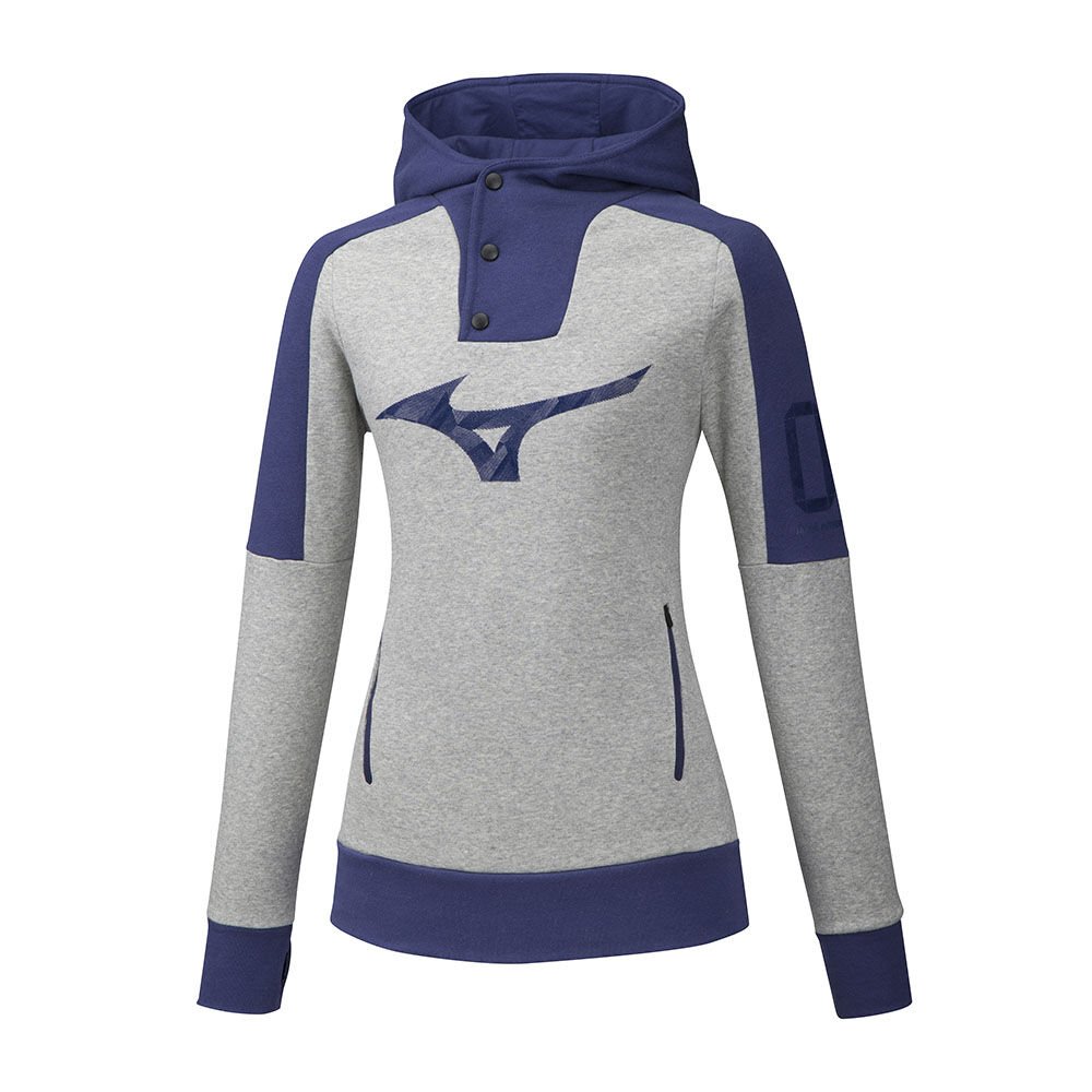 Mizuno Women's Heritage Hoodie Grey (K2GC970206-PWS)